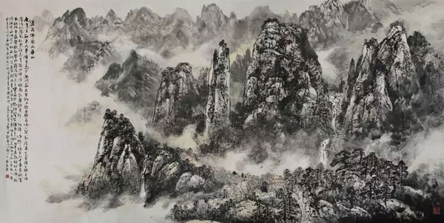 莲花佛国九华山240x120cm