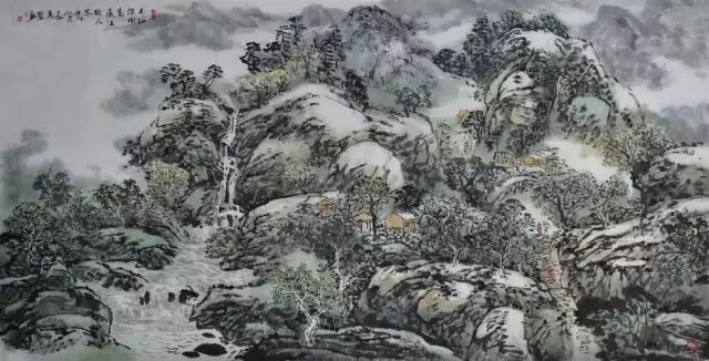 不知深树里还住几人家140x68cm