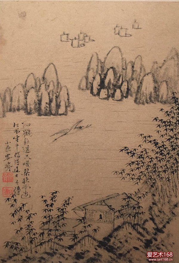 石涛的代表作，是其绘画的巅峰绝品，对于中国绘画史而言，亦具有划时代的标杆意义。虽然石涛下的墨有的较重，然而画面却颇清润。图中有好多形状一样的竹叶 。